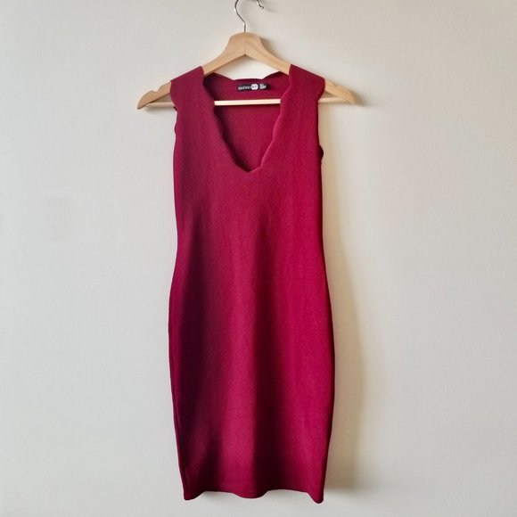 Boohoo Bodycon Red Dress - Picture 2 of 7